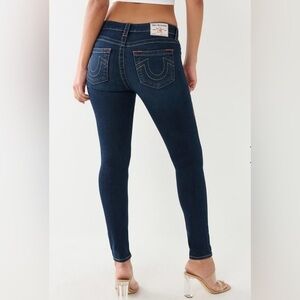 True Religion Billie Mid Rise Straight Leg Jeans, Blue Denim Jean Size 29